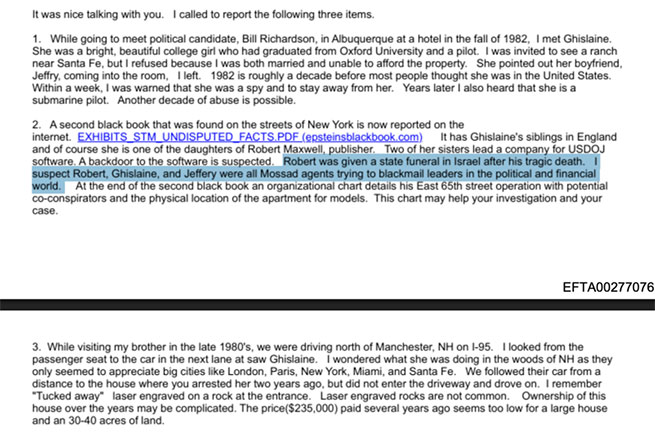 Дело Эпштейна и израильские спецслужбы: версии, письма и подозрения 15 preview