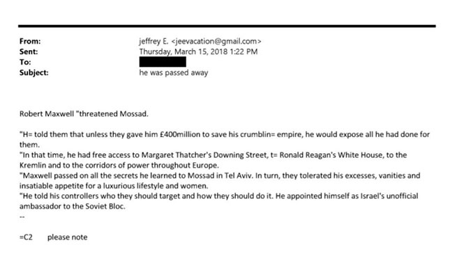 Дело Эпштейна и израильские спецслужбы: версии, письма и подозрения 17 preview