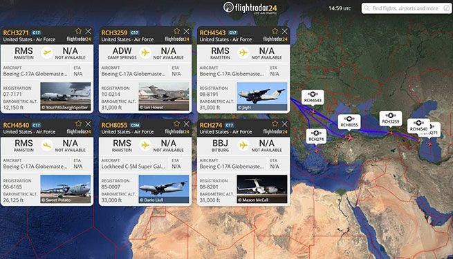 Стратегические бомбардировщики B-52 США прибыли на авиабазу в Катаре 3 Военно-транспортная авиация США выполнила десятки рейсов в страны у границ Ирана
